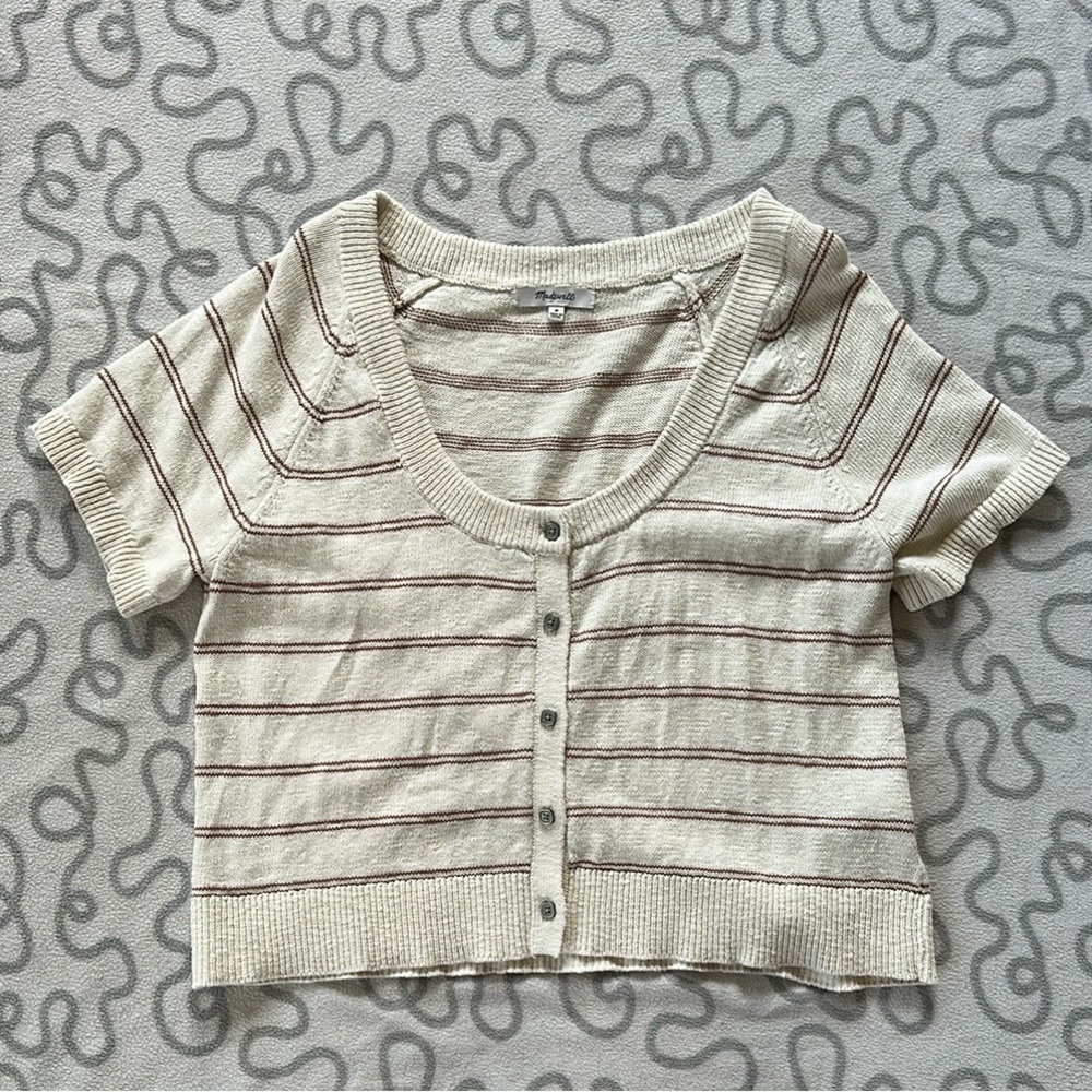 Madewell Linden Scoop Sweater Tee in Stripe - Picture 2 of 5